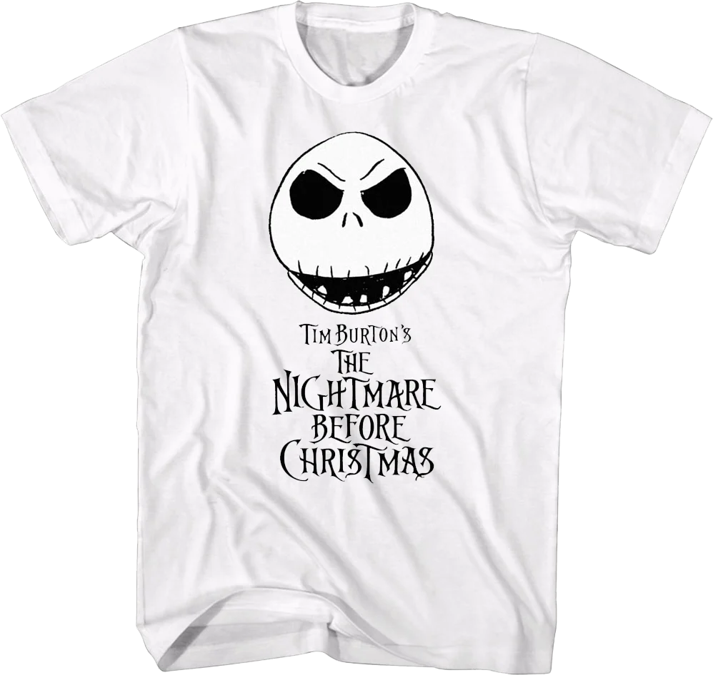 Jack Skellington Head Nightmare Before Christmas T-Shirt