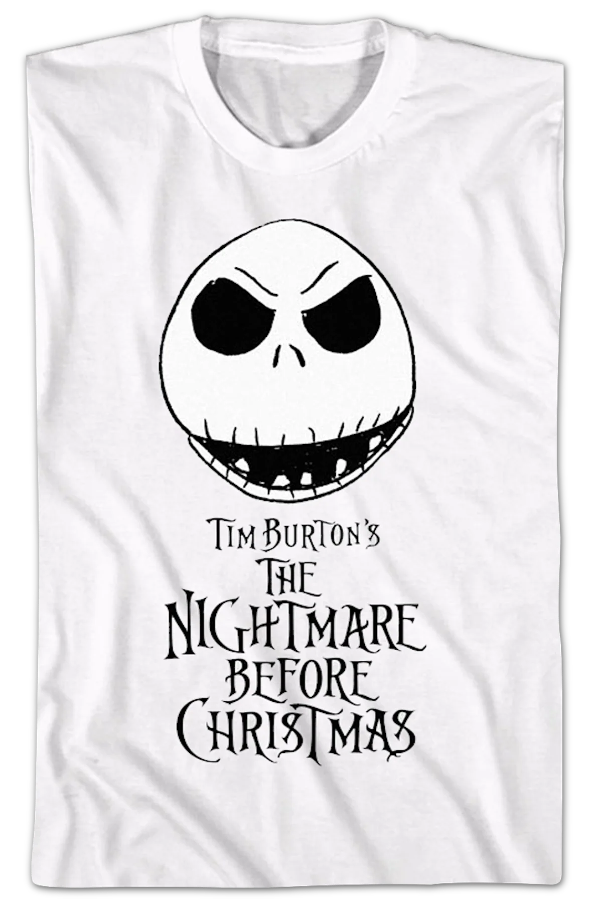 Jack Skellington Head Nightmare Before Christmas T-Shirt - Image 2