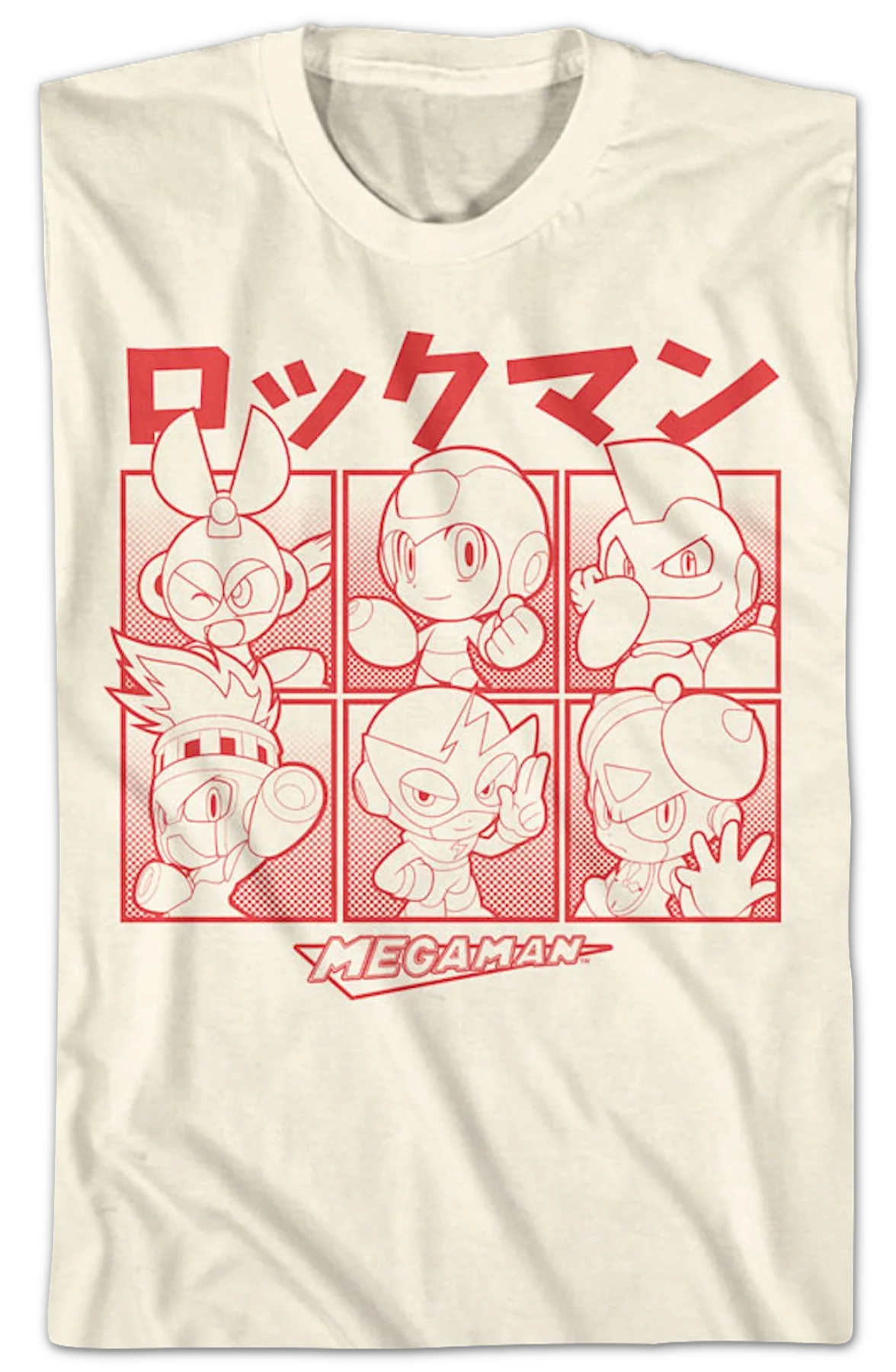 Japanese Blocks Mega Man T-Shirt - Image 2