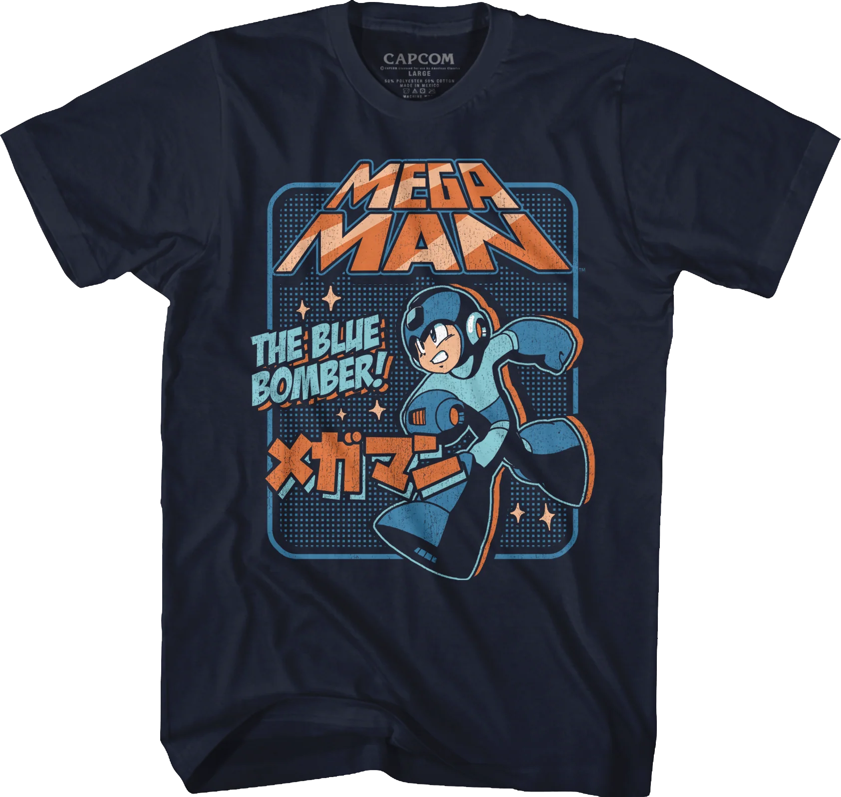 Japanese Blue Bomber Mega Man T-Shirt