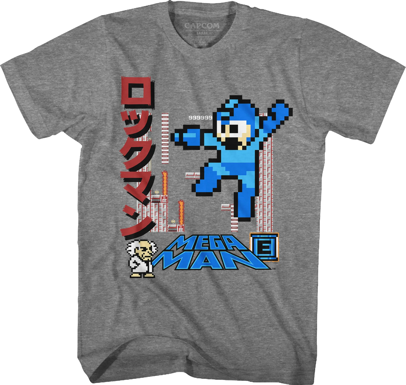 Japanese Collage Mega Man T-Shirt