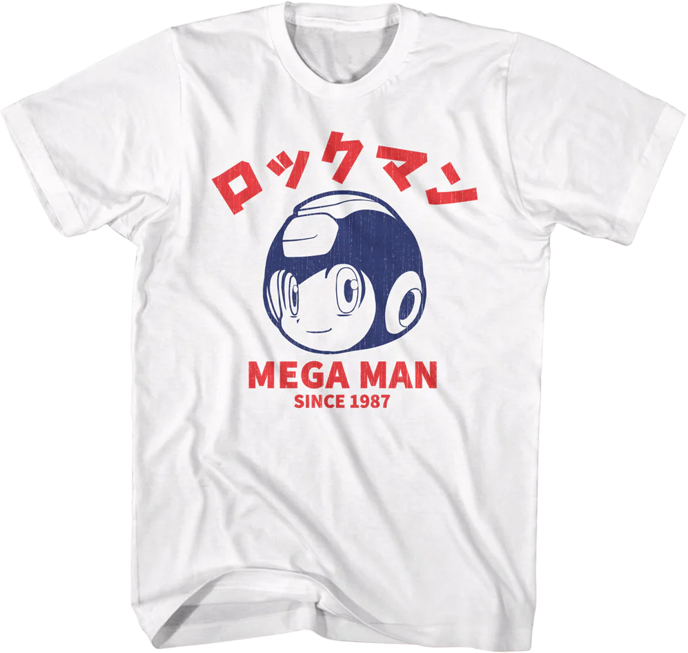 Japanese Text 1987 Mega Man T-Shirt