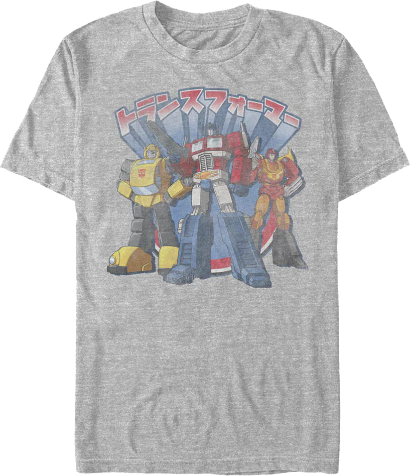 Japanese Text Autobots Transformers T-Shirt