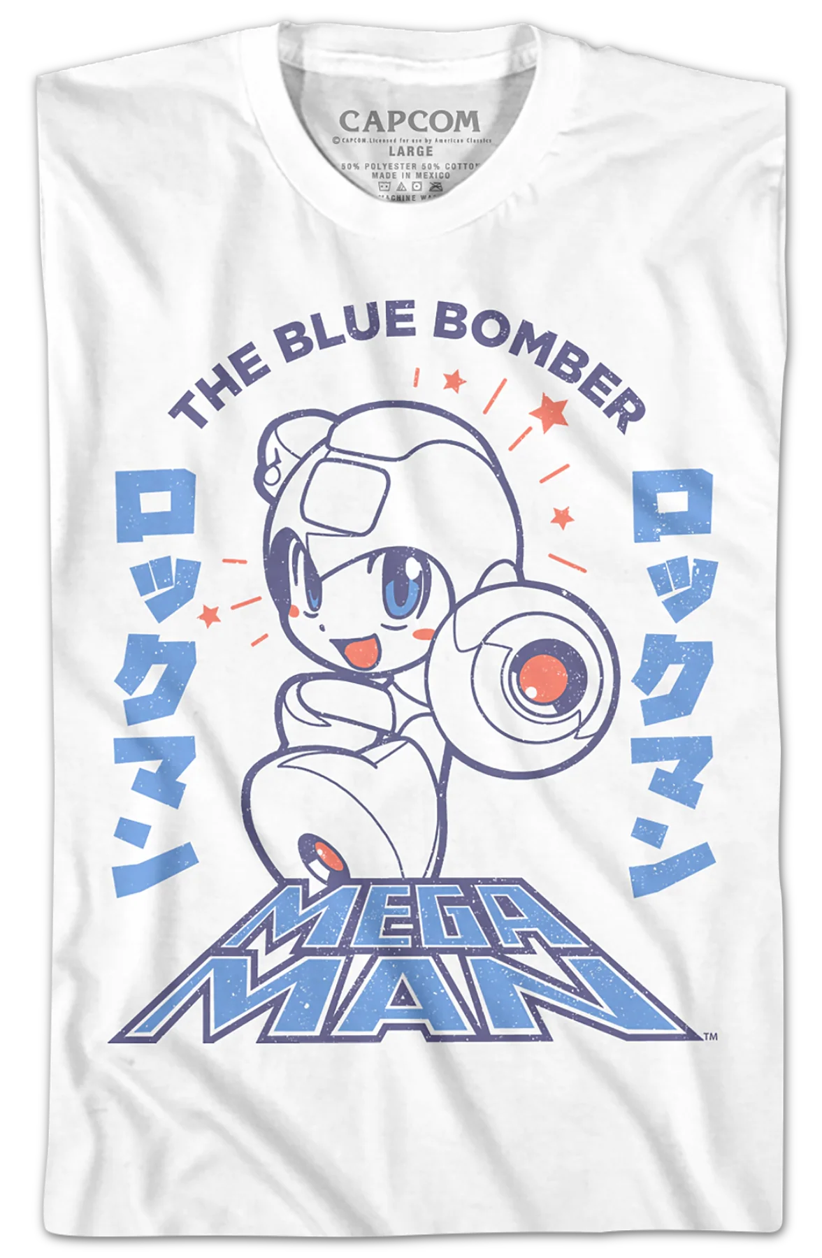 Japanese Text Mega Man T-Shirt - Image 2