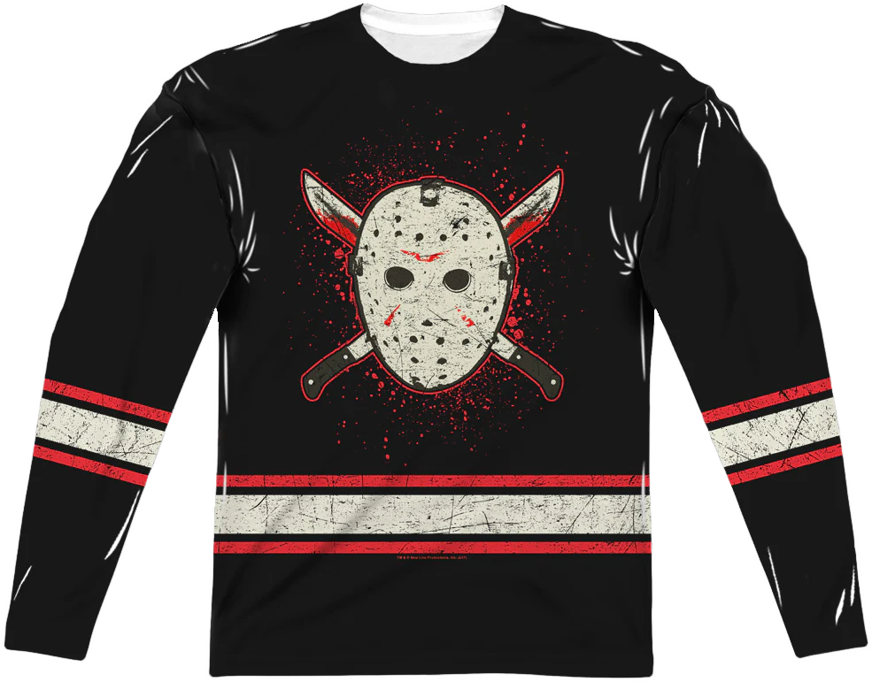 Jason Voorhees Sublimated Faux Friday the 13th Hockey Jersey