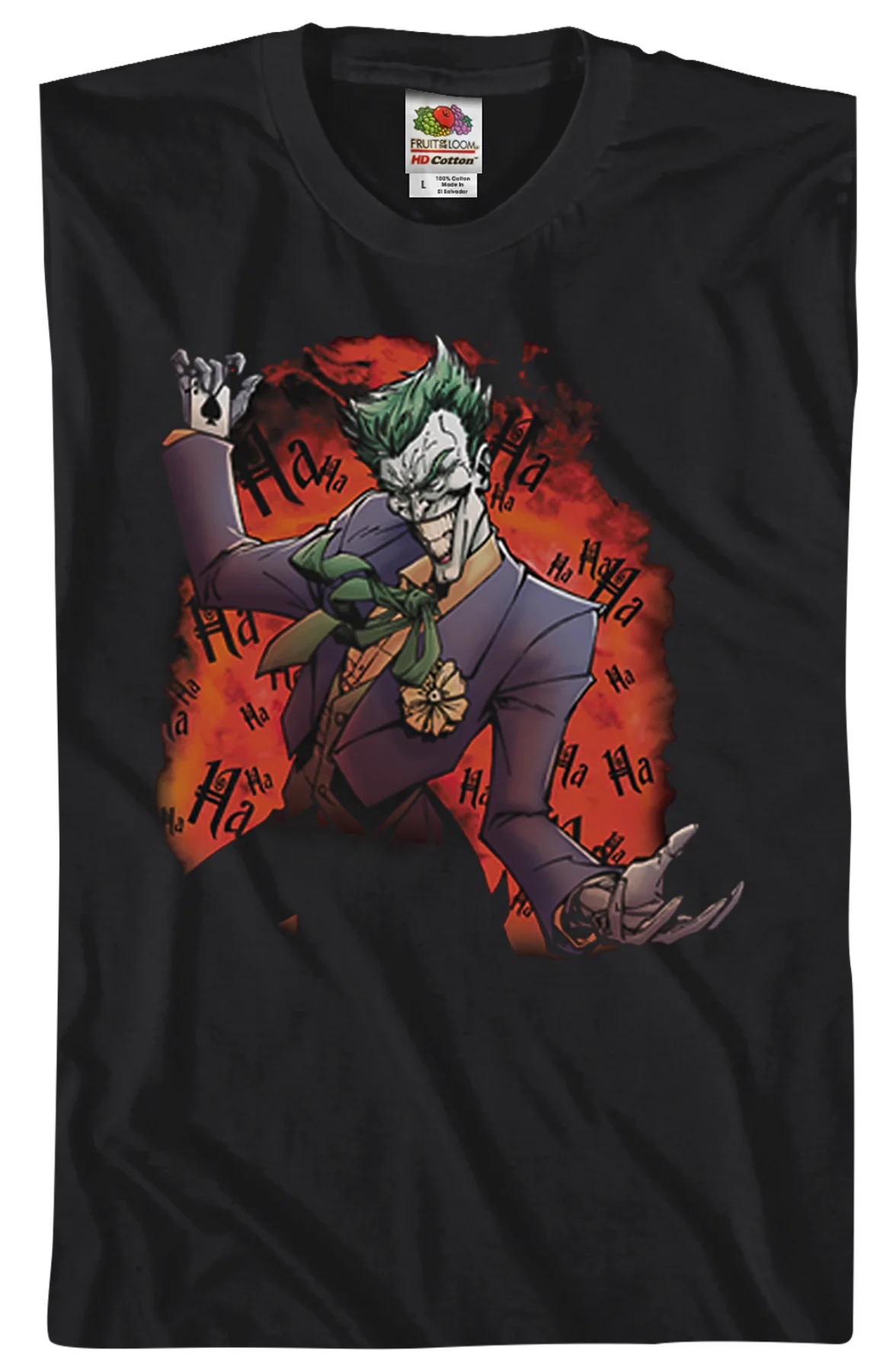 Joker Ace Card Batman T-Shirt - Image 2
