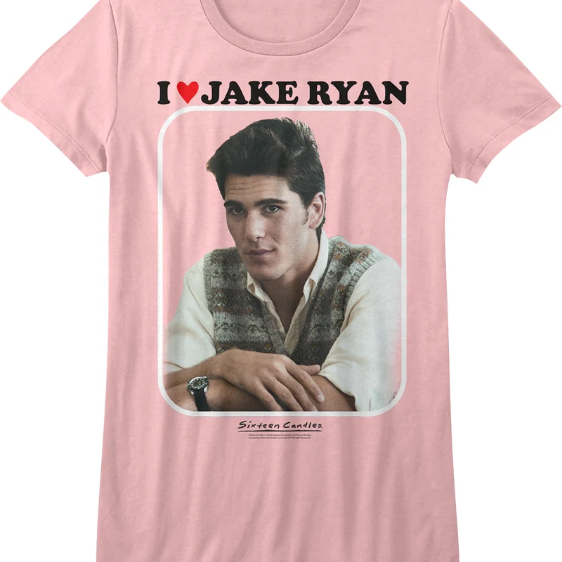 Junior Pink I Love Jake Ryan Sixteen Candles Shirt