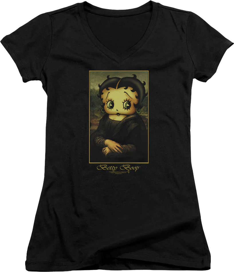 Junior Work Of Art Betty Boop V-Neck Shirt