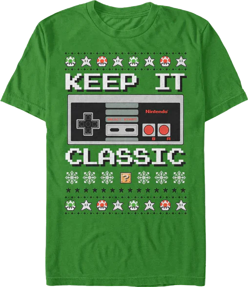 Keep It Classic Nintendo Christmas T-Shirt