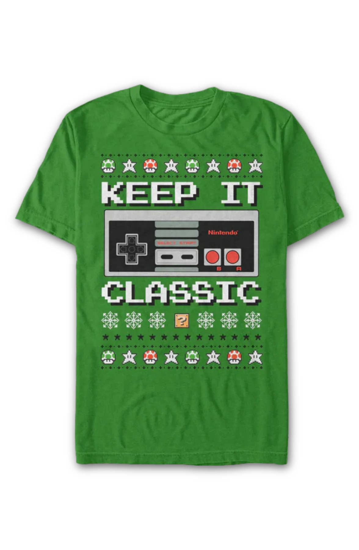 Keep It Classic Nintendo Christmas T-Shirt - Image 2