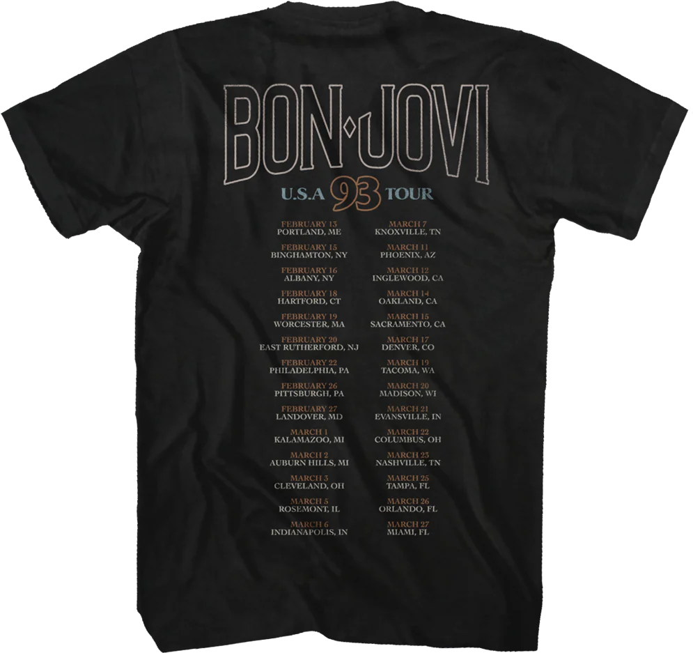 Keep The Faith Tour Bon Jovi T-Shirt - Image 3