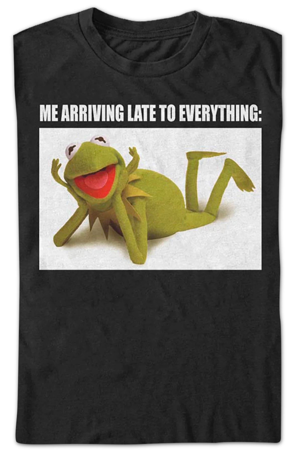 Kermit The Frog Late To Everything Muppets T-Shirt - Image 2