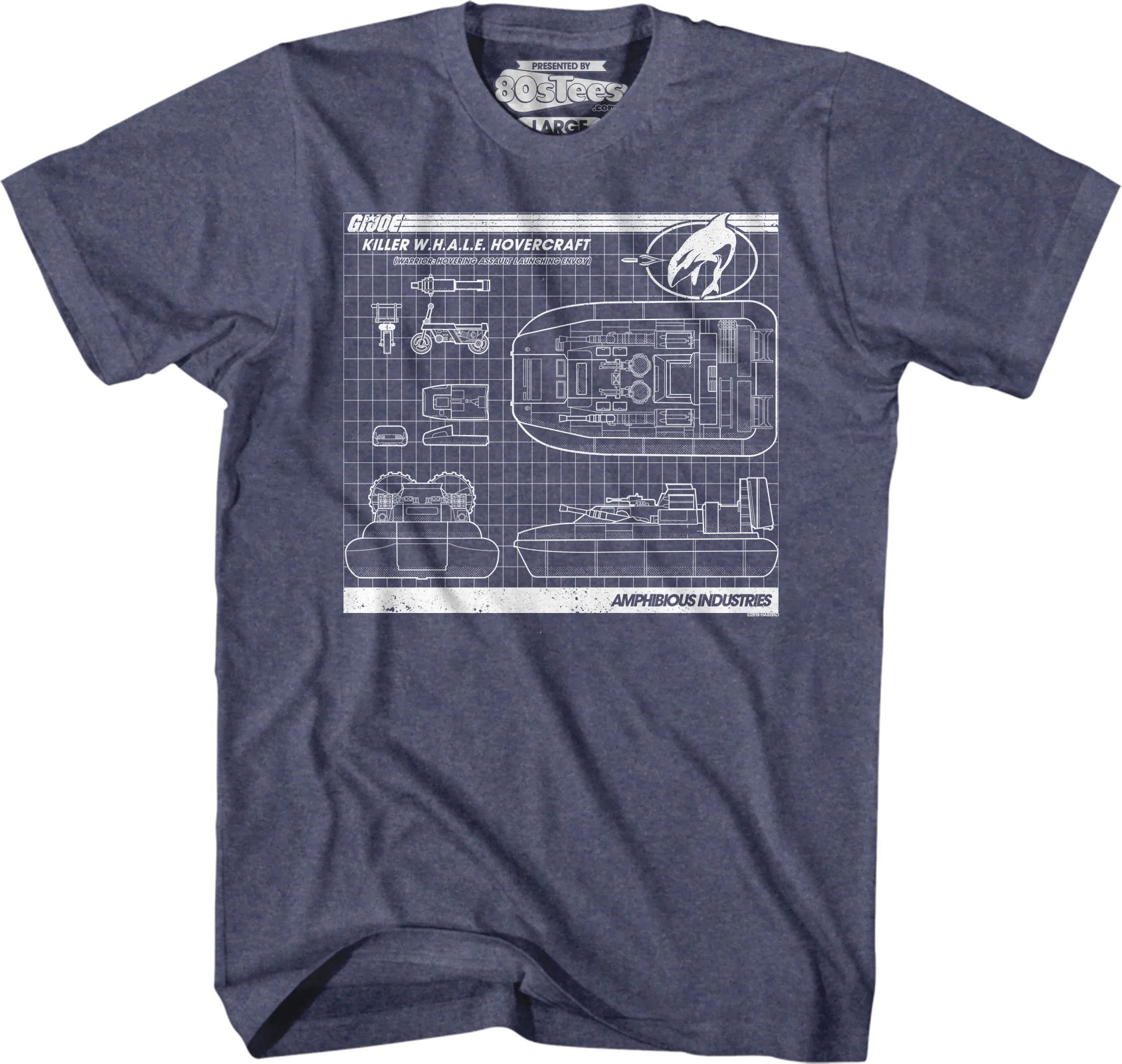 Killer WHALE Hovercraft Blueprints GI Joe T-Shirt