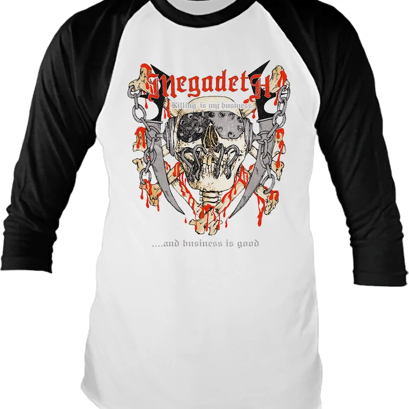 Killing Megadeth Raglan Baseball Shirt