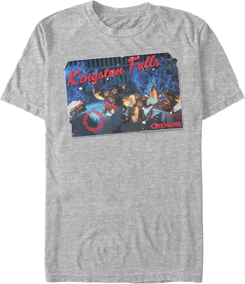 Kingston Falls Christmas Card Gremlins T-Shirt