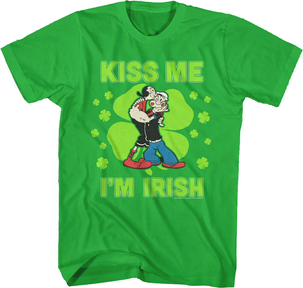 Kiss Me I'm Irish Popeye T-Shirt