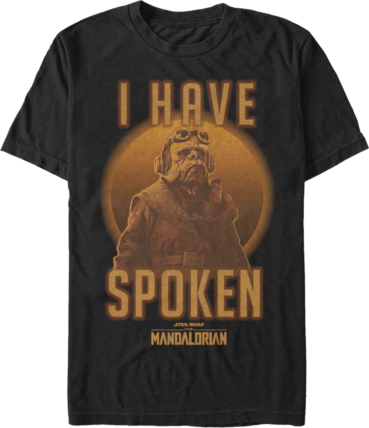 Kuiil I Have Spoken The Mandalorian Star Wars T-Shirt