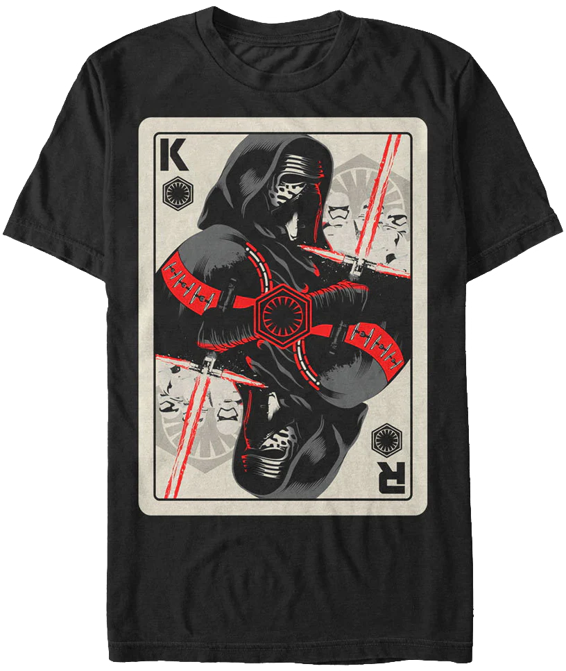 Kylo Ren Playing Card Star Wars T-Shirt