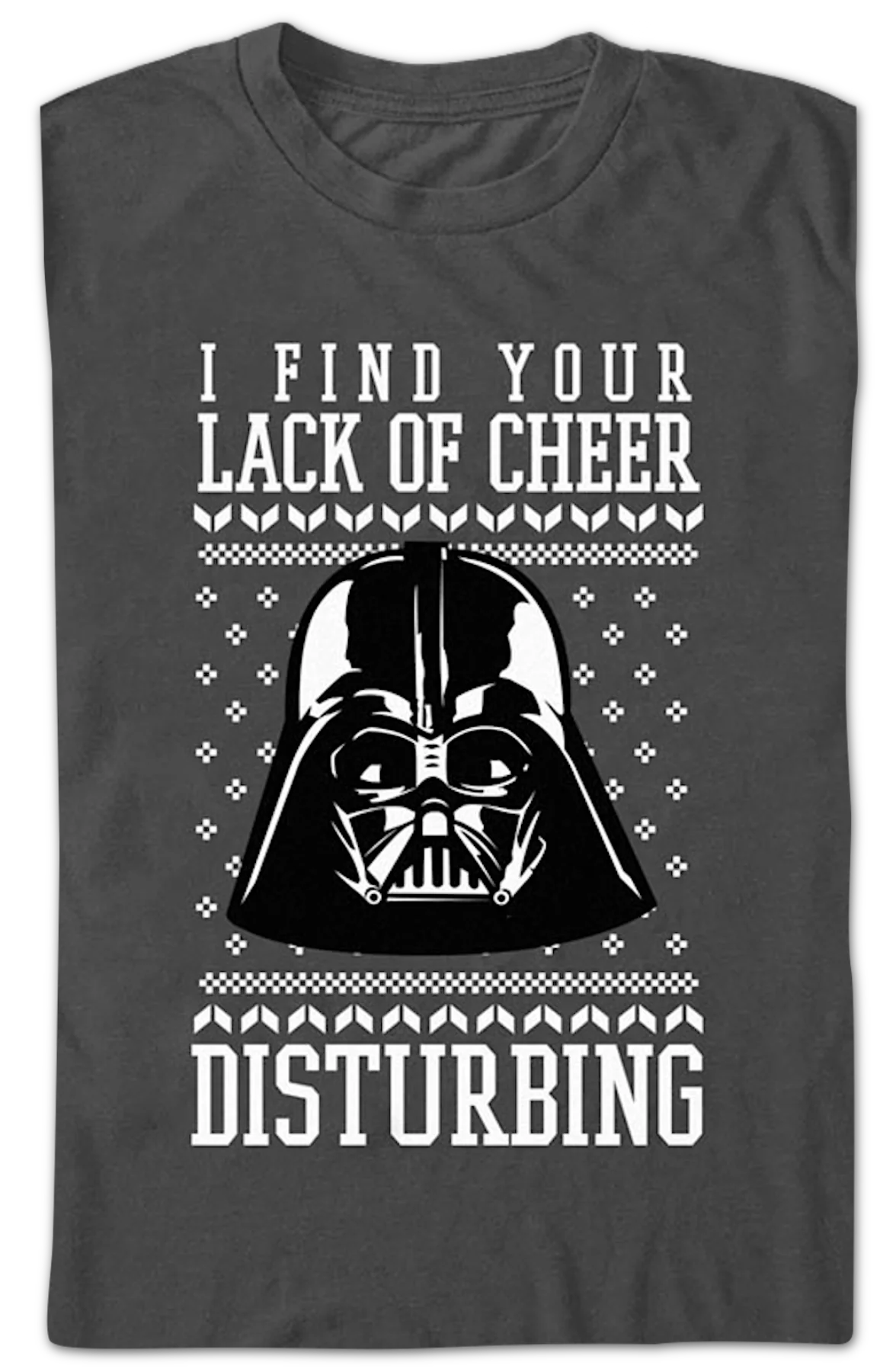 Lack Of Cheer Faux Ugly Christmas Sweater Star Wars T-Shirt - Image 2