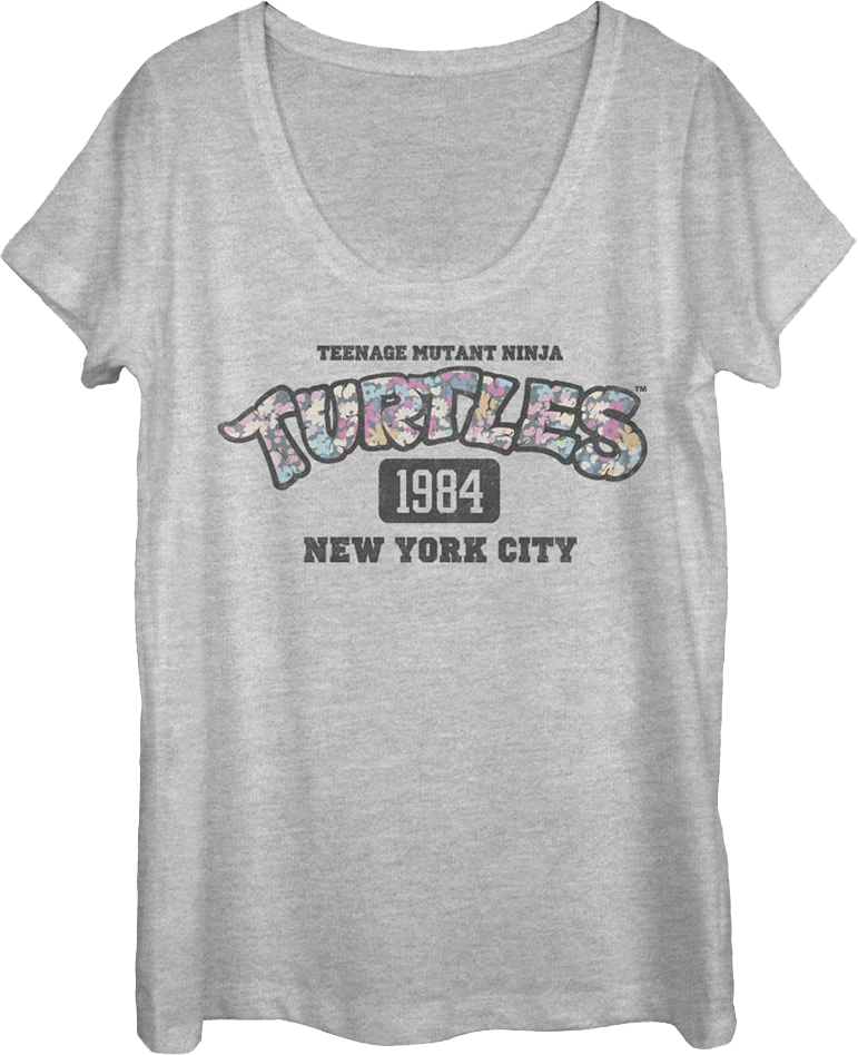 Ladies 1984 Teenage Mutant Ninja Turtles Scoopneck Shirt