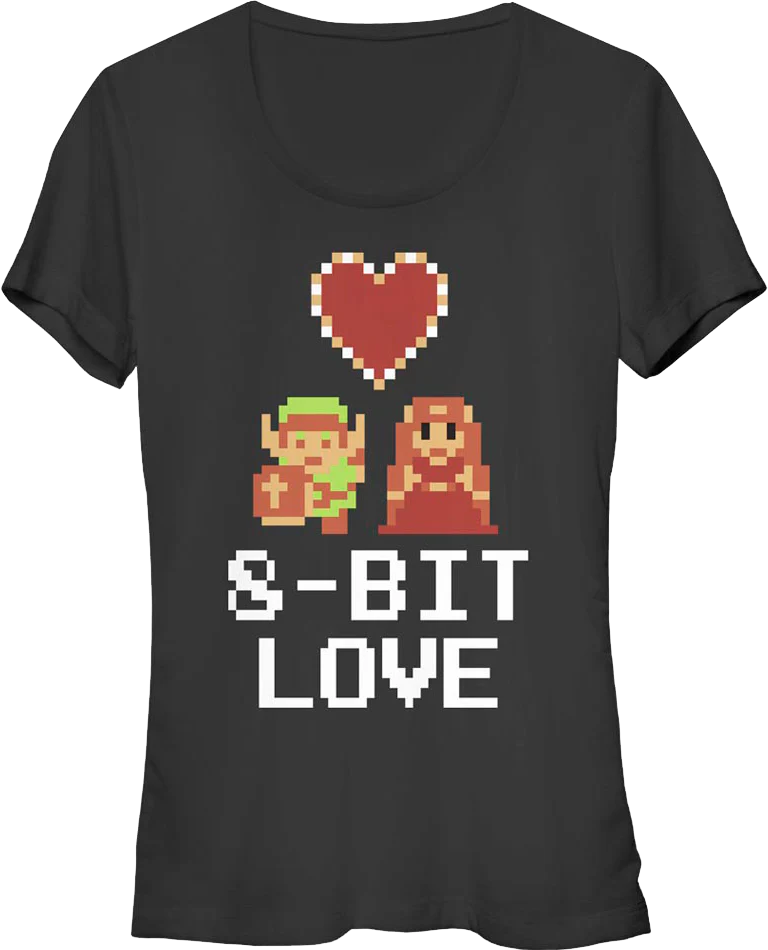 Ladies 8-Bit Love Legend Of Zelda Shirt