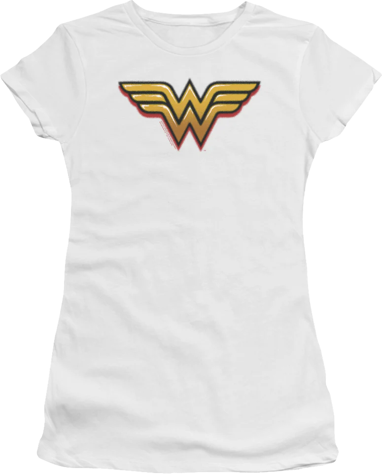 Ladies Airbrush Wonder Woman Logo DC Comics Shirt