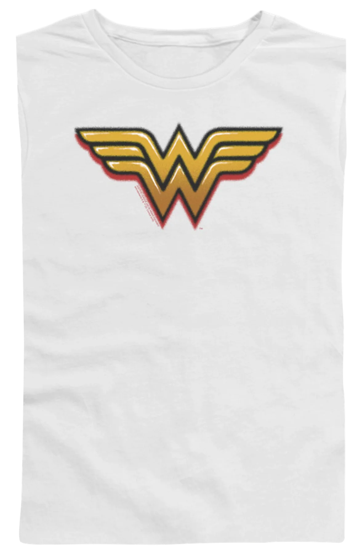 Ladies Airbrush Wonder Woman Logo DC Comics Shirt - Image 2