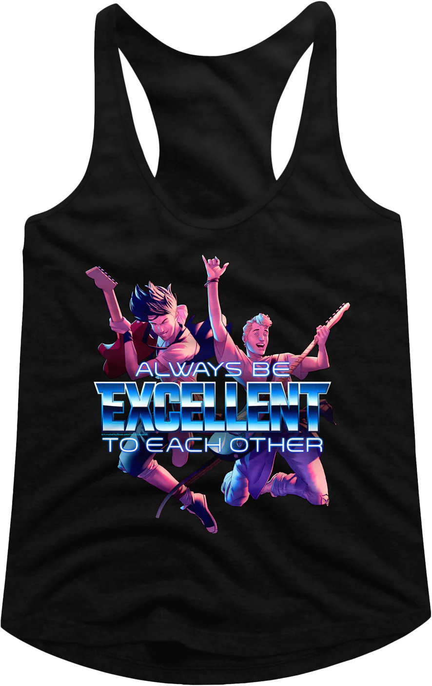Ladies Always Be Excellent Bill and Ted Racerback Tank Top