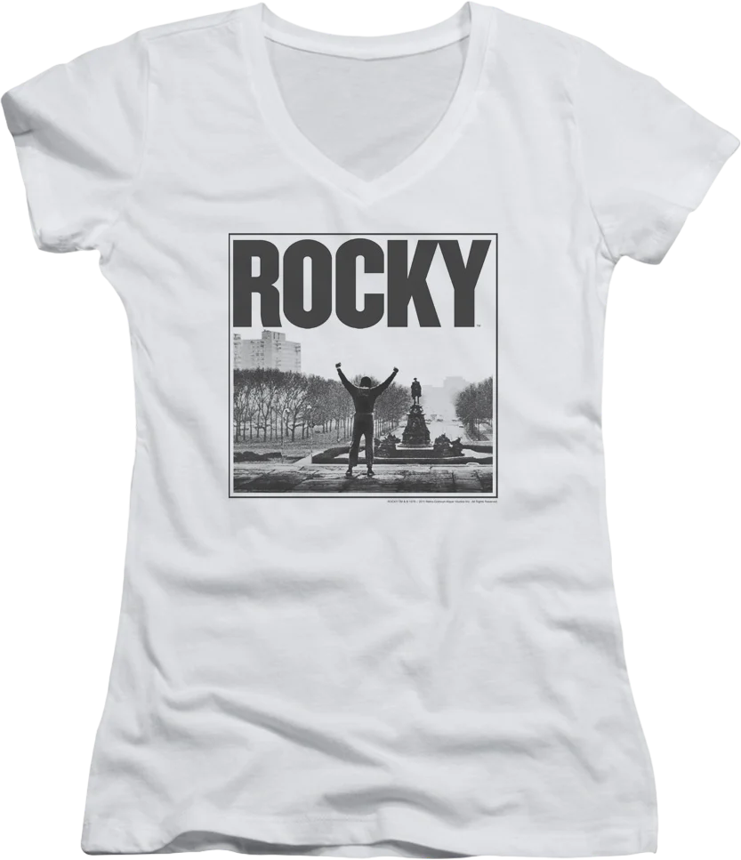 Ladies Arms Raised Rocky V-Neck Shirt