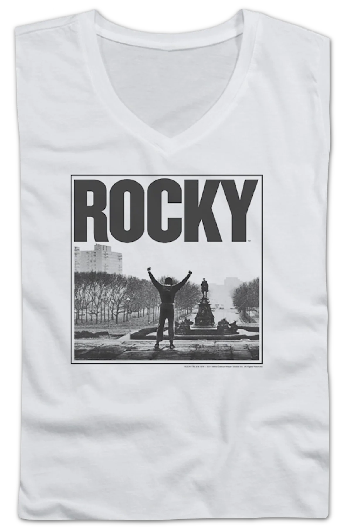 Ladies Arms Raised Rocky V-Neck Shirt - Image 2