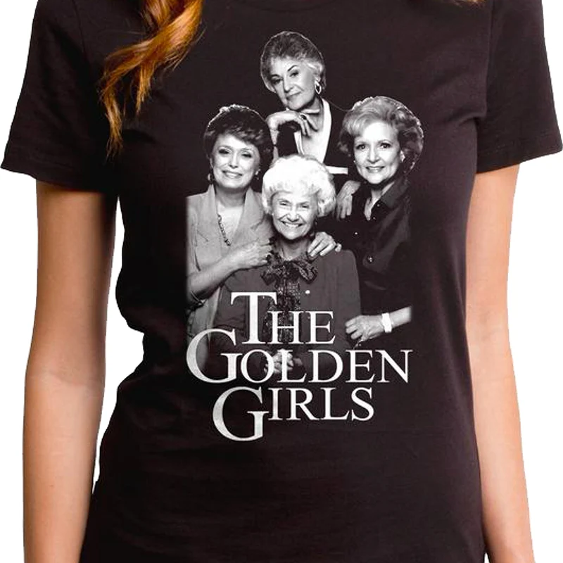 Ladies Black and White Golden Girls Shirt