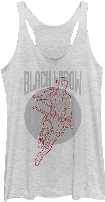 Ladies Black Widow Sketch Avengers Endgame Racerback Tank Top