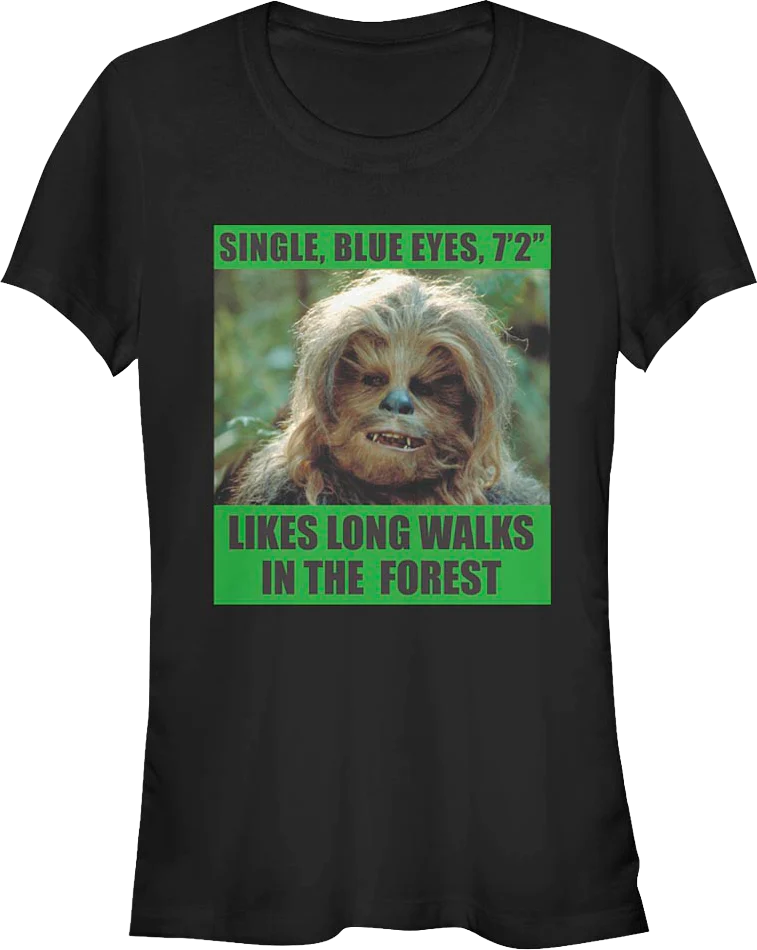 Ladies Chewbacca Personal Ad Star Wars Shirt