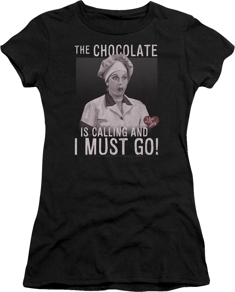 Ladies Chocolate Is Calling I Love Lucy Shirt