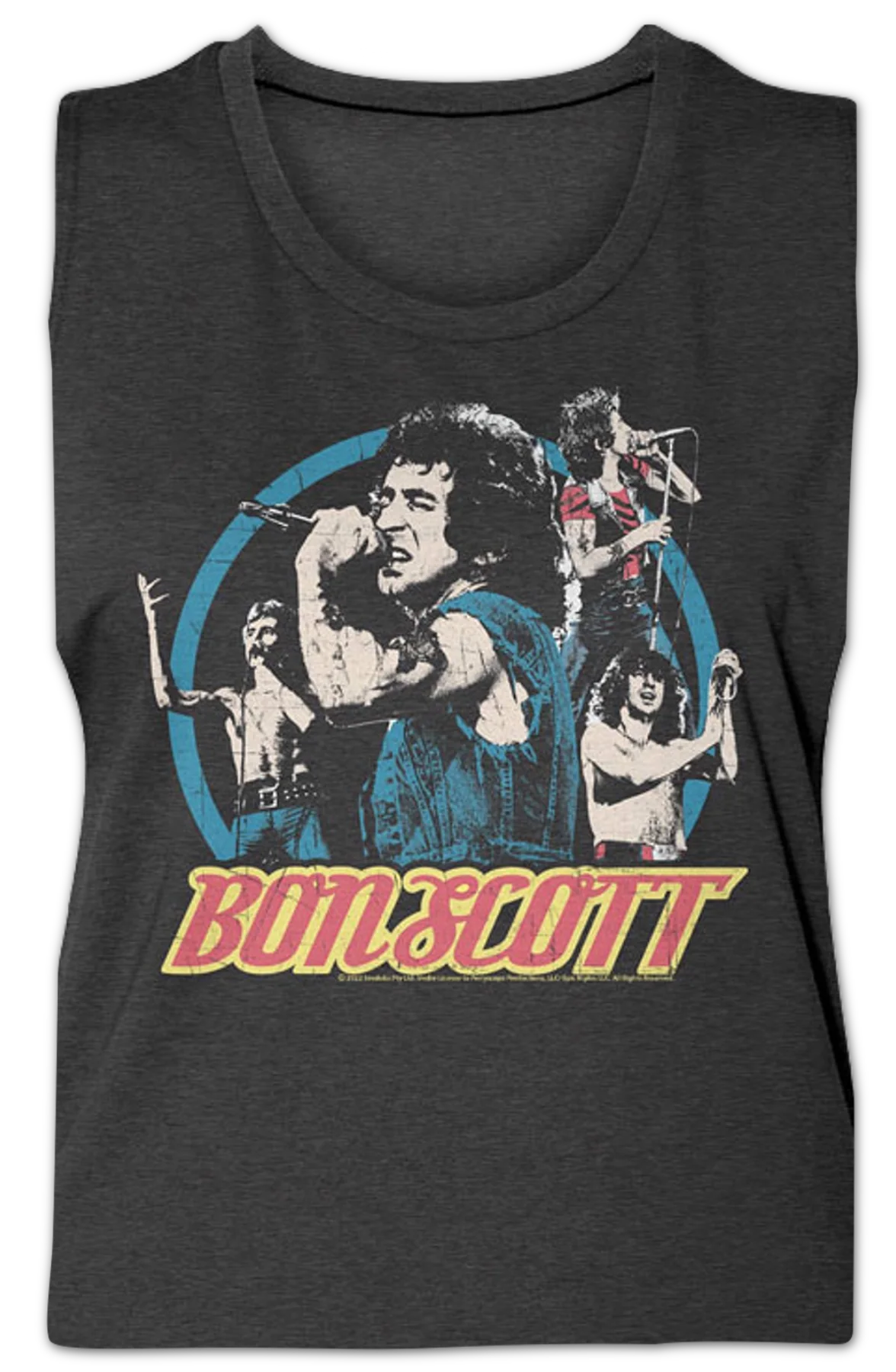 Ladies Collage Bon Scott Muscle Tank Top - Image 2