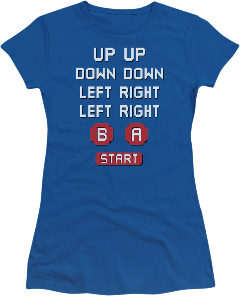 Ladies Contra Cheat Code 30 Lives Shirt