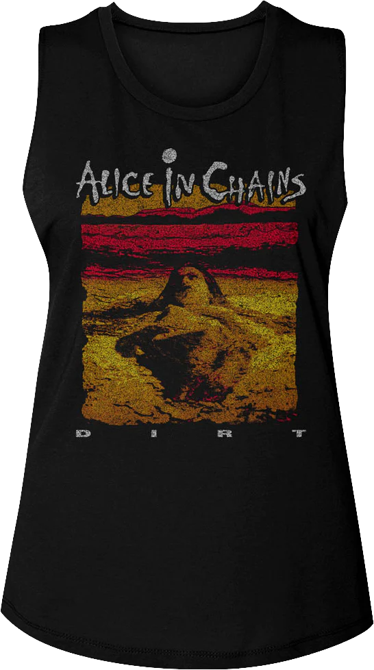 Ladies Dirt Alice In Chains Muscle Tank Top