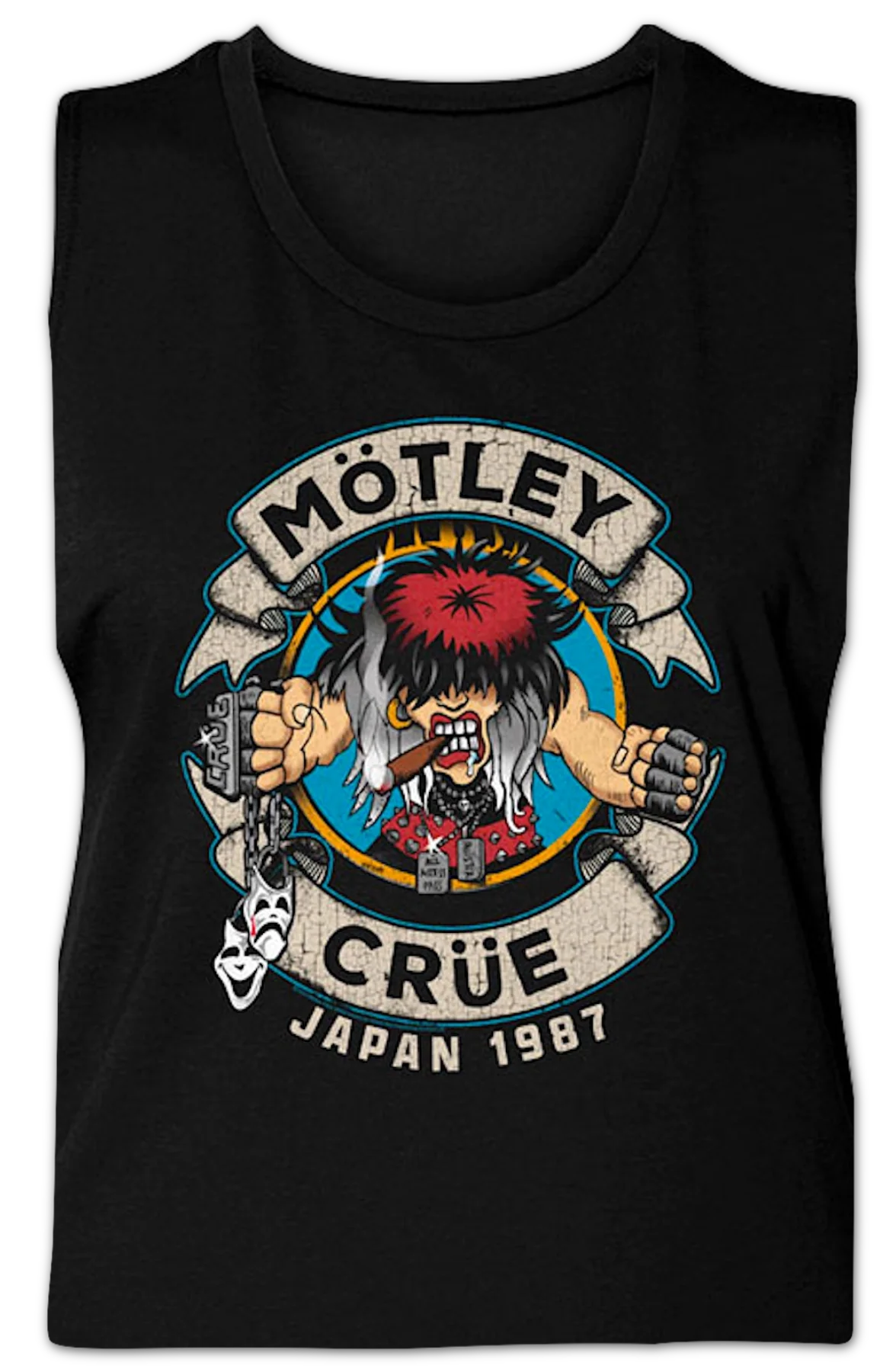 Ladies Distressed Allister Fiend Japan Motley Crue Muscle Tank Top - Image 2