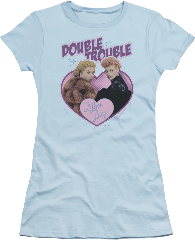 Ladies Double Trouble I Love Lucy Shirt