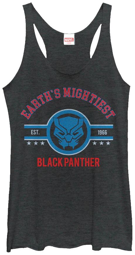 Ladies Earth's Mightiest Black Panther Tank Top