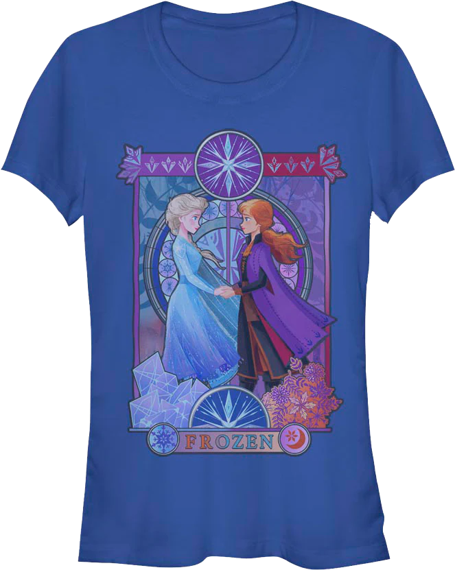 Ladies Elsa And Anna Frozen Shirt
