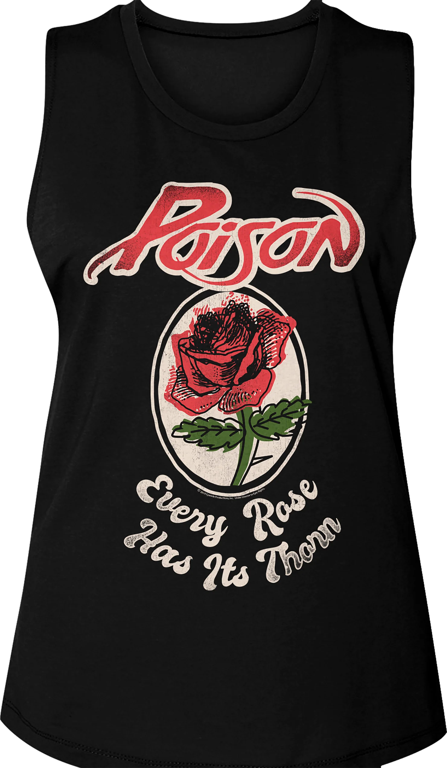 Ladies Every Rose Has Its Thorn Poison Muscle Tank Top