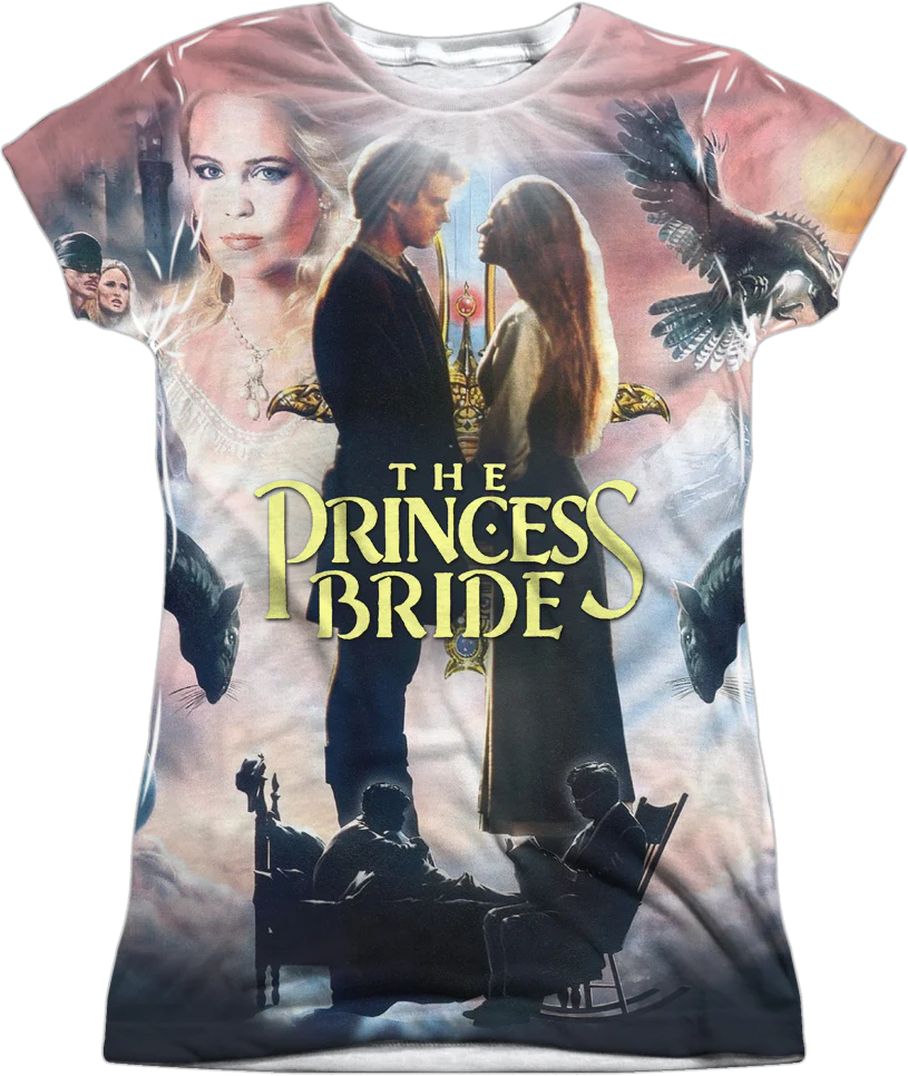 Ladies Fairy Tale Collage Princess Bride Shirt