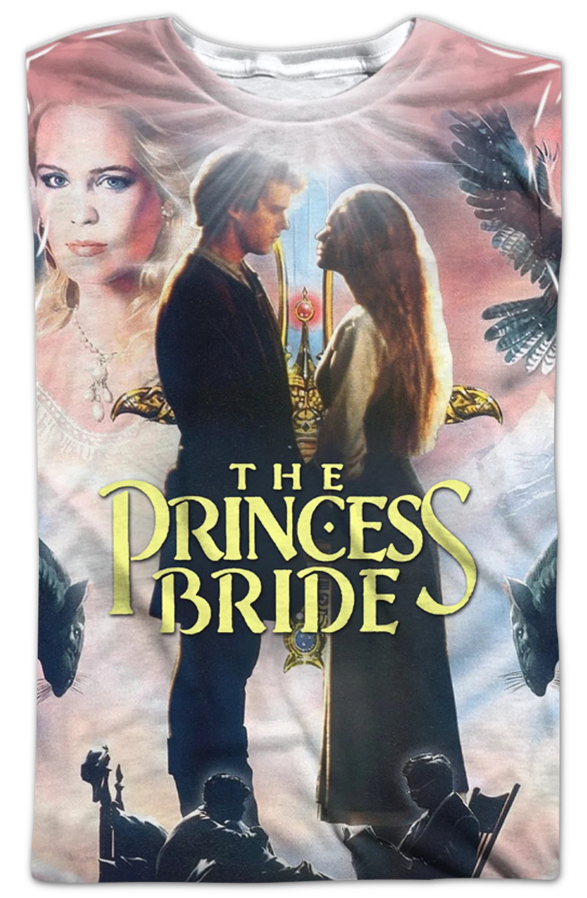 Ladies Fairy Tale Collage Princess Bride Shirt - Image 2