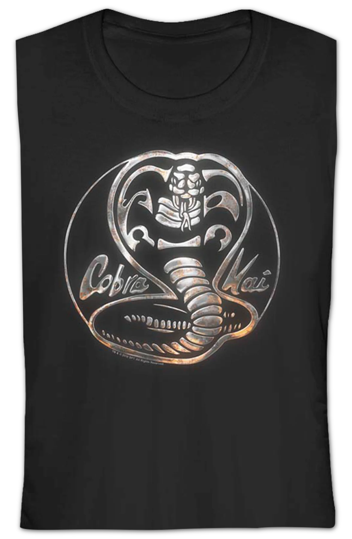 Ladies Faux Chrome Logo Cobra Kai Shirt - Image 2