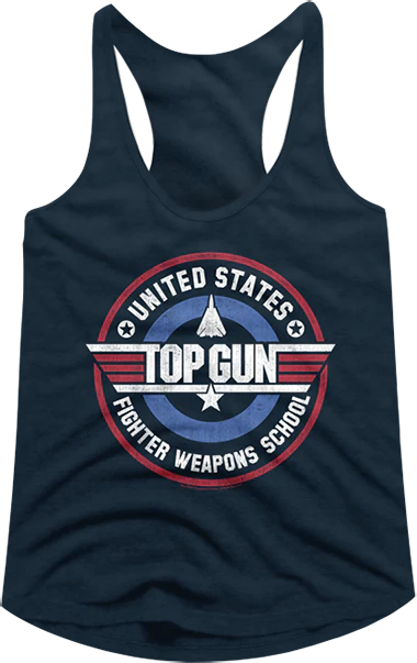 Ladies Fighter Weapons School Top Gun Racerback Tank Top