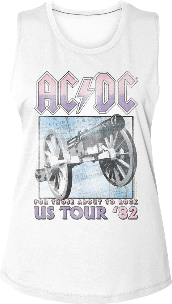 Ladies For Those About To Rock US Tour '82 ACDC Muscle Tank Top