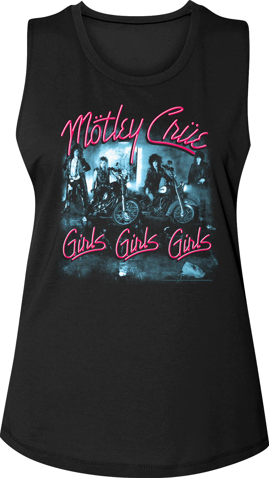 Ladies Girls Girls Girls Motley Crue Muscle Tank Top