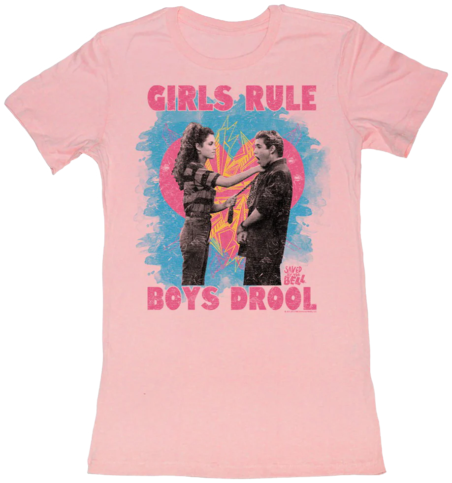 Ladies Girls Rule Saved By The Bell Shirt