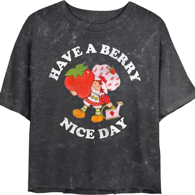 Ladies Have A Berry Nice Day Strawberry Shortcake Crop Top